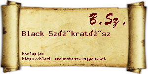 Black Szókratész névjegykártya